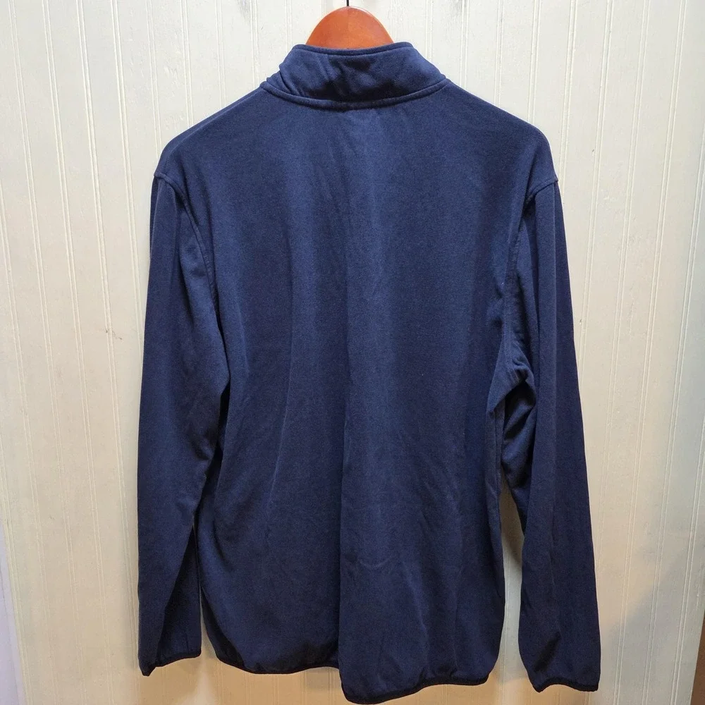 Motion Jacket Mens Large Blue Fleece Full Zip Stand Collar Zip Pockets